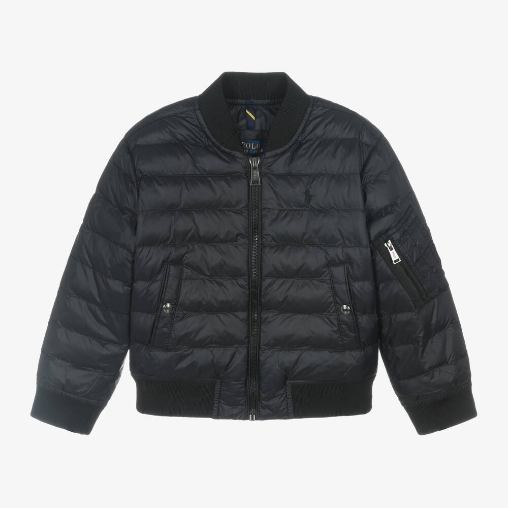 Ralph Lauren - Boys Black Puffer Jacket | Childrensalon