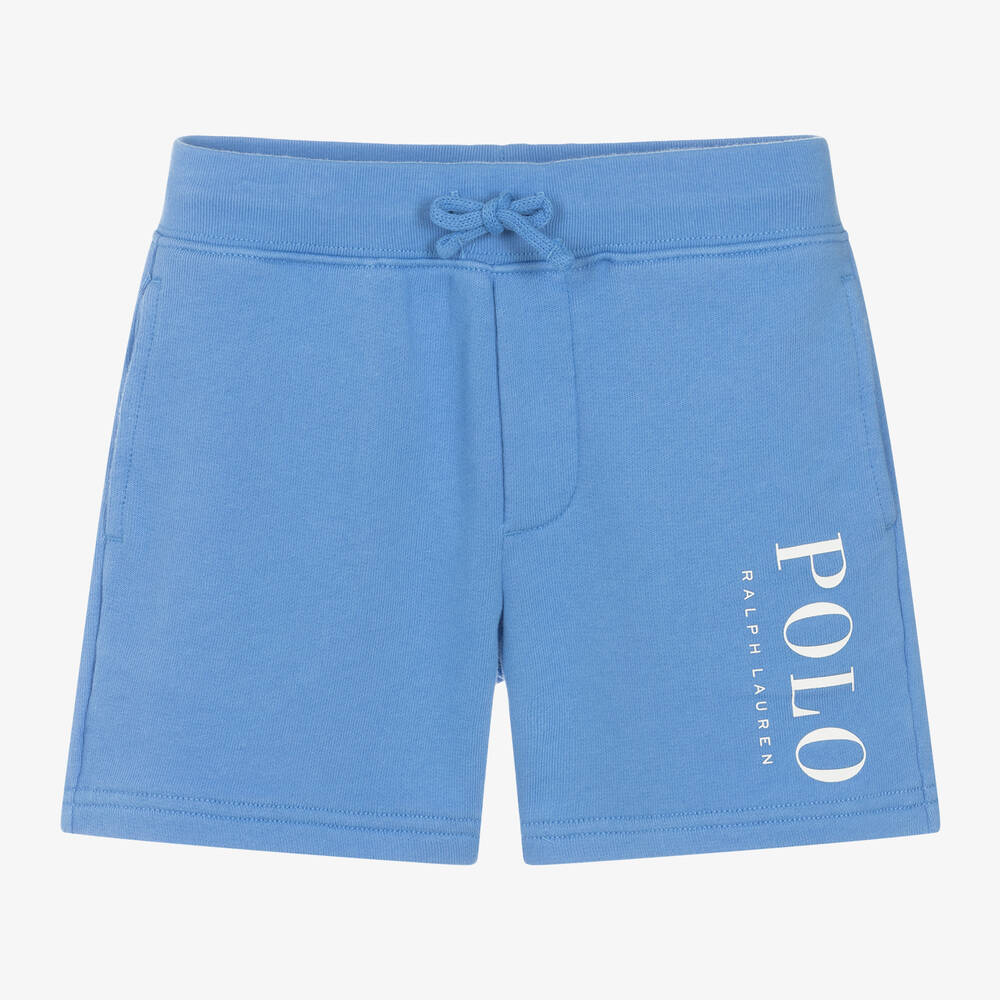 Ralph Lauren - Boys Blue Cotton Jersey Shorts | Childrensalon
