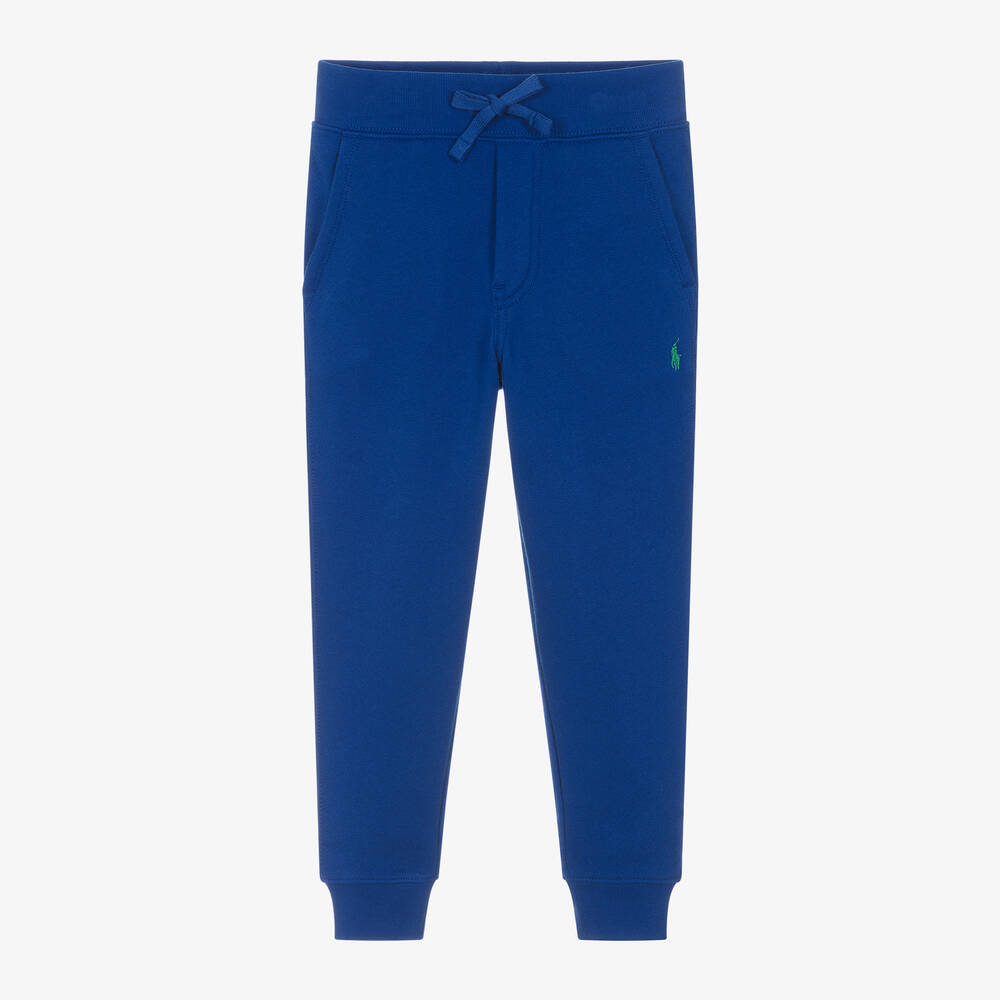 Ralph Lauren - Boys Blue Cotton Joggers | Childrensalon