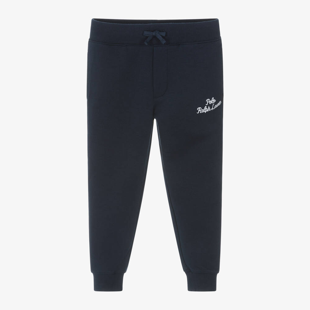 Ralph Lauren - Boys Blue Cotton Joggers | Childrensalon