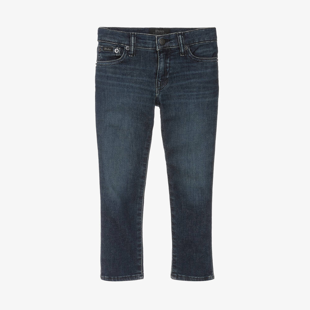 Ralph Lauren - Boys Blue Denim Skinny Fit Jeans | Childrensalon