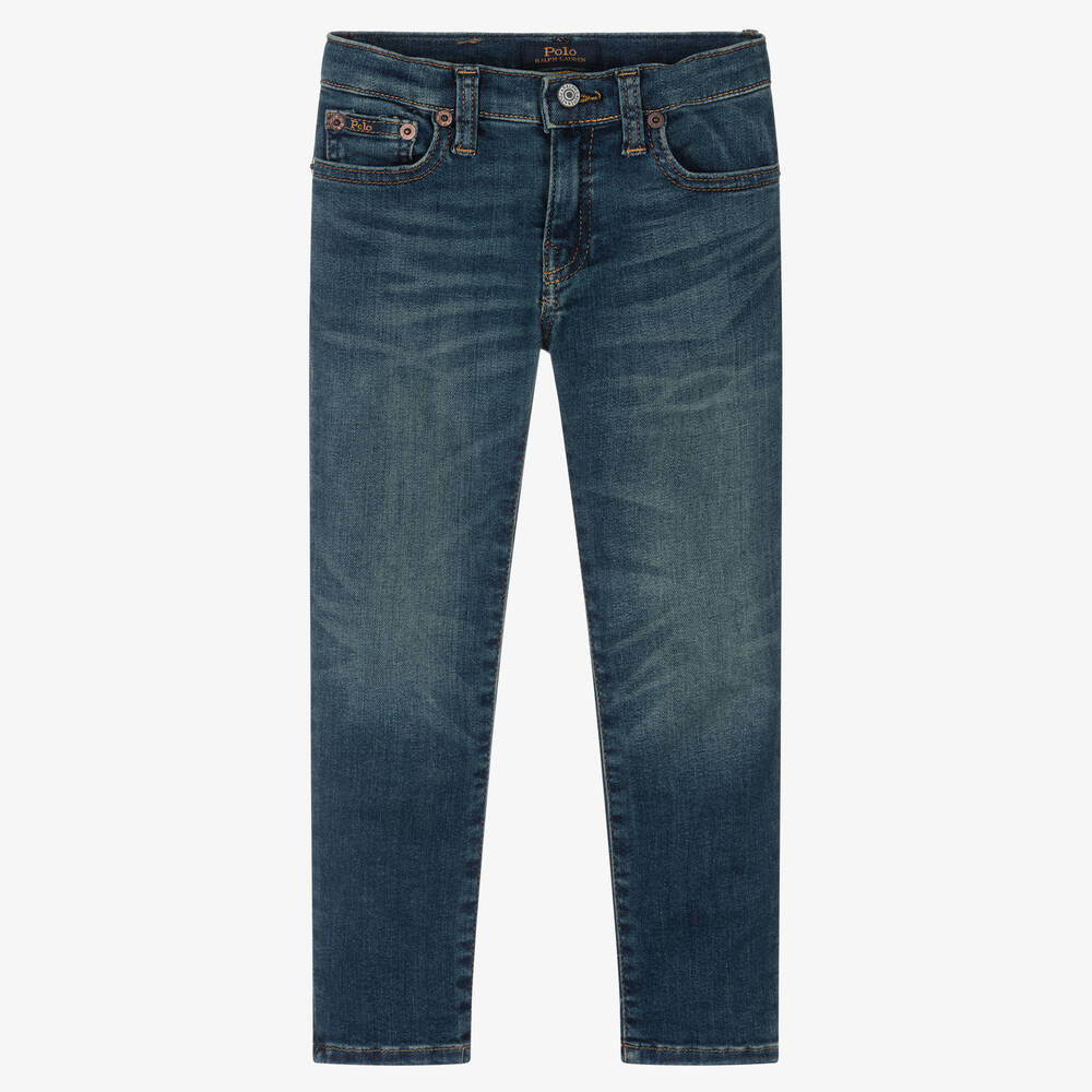 Ralph Lauren - Boys Blue Denim Skinny Jeans | Childrensalon
