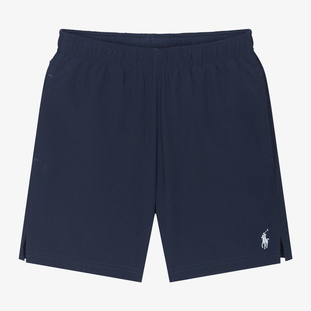 Ralph Lauren - Boys Blue Technical Wimbledon Shorts | Childrensalon