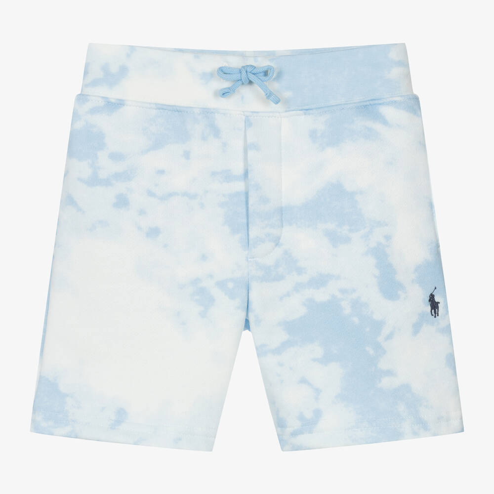 Ralph Lauren - Boys Blue Tie Dye Jersey Shorts | Childrensalon