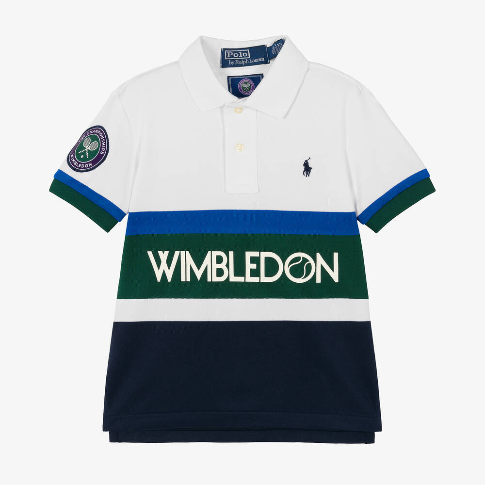 Ralph Lauren - Boys Blue Wimbledon Polo Shirt | Childrensalon