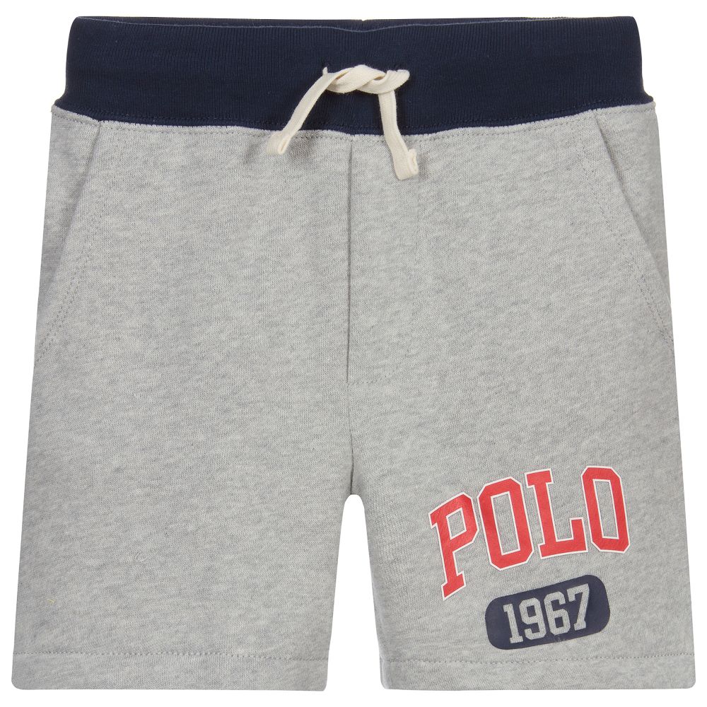 Polo Ralph Lauren Babies' Boys Grey Jersey Logo Shorts In Grey