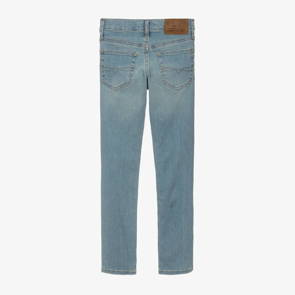 Ralph Lauren - Boys Light Blue Stone Wash Denim Jeans | Childrensalon