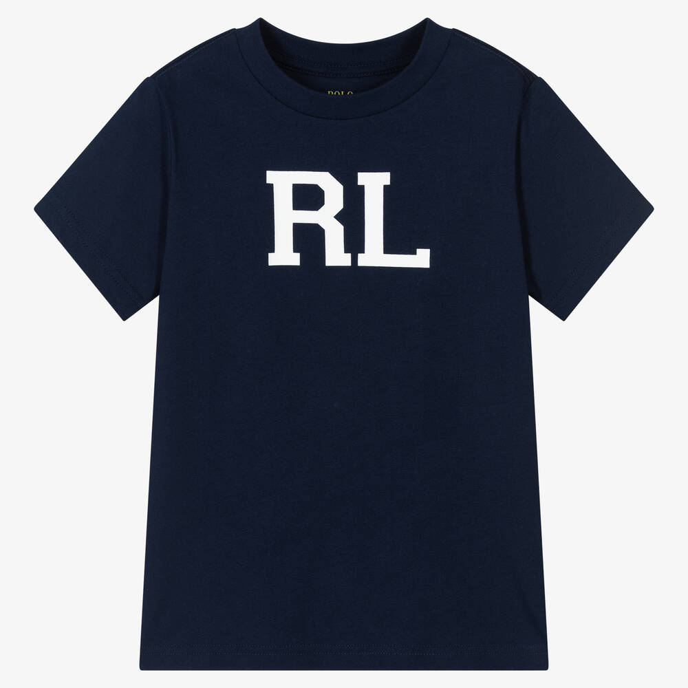Polo Ralph Lauren - T-shirt bleu marine en coton garçon | Childrensalon