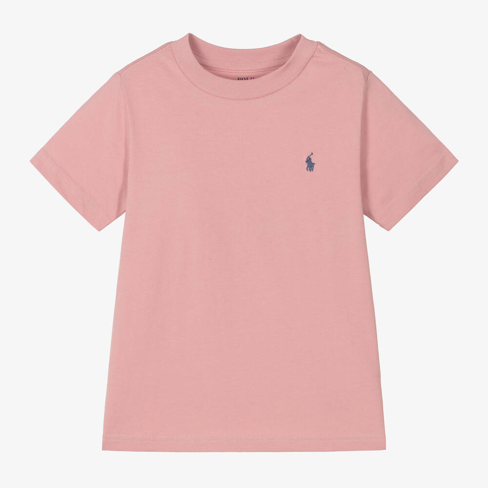 Ralph Lauren Babies' Boys Pink Cotton T-shirt