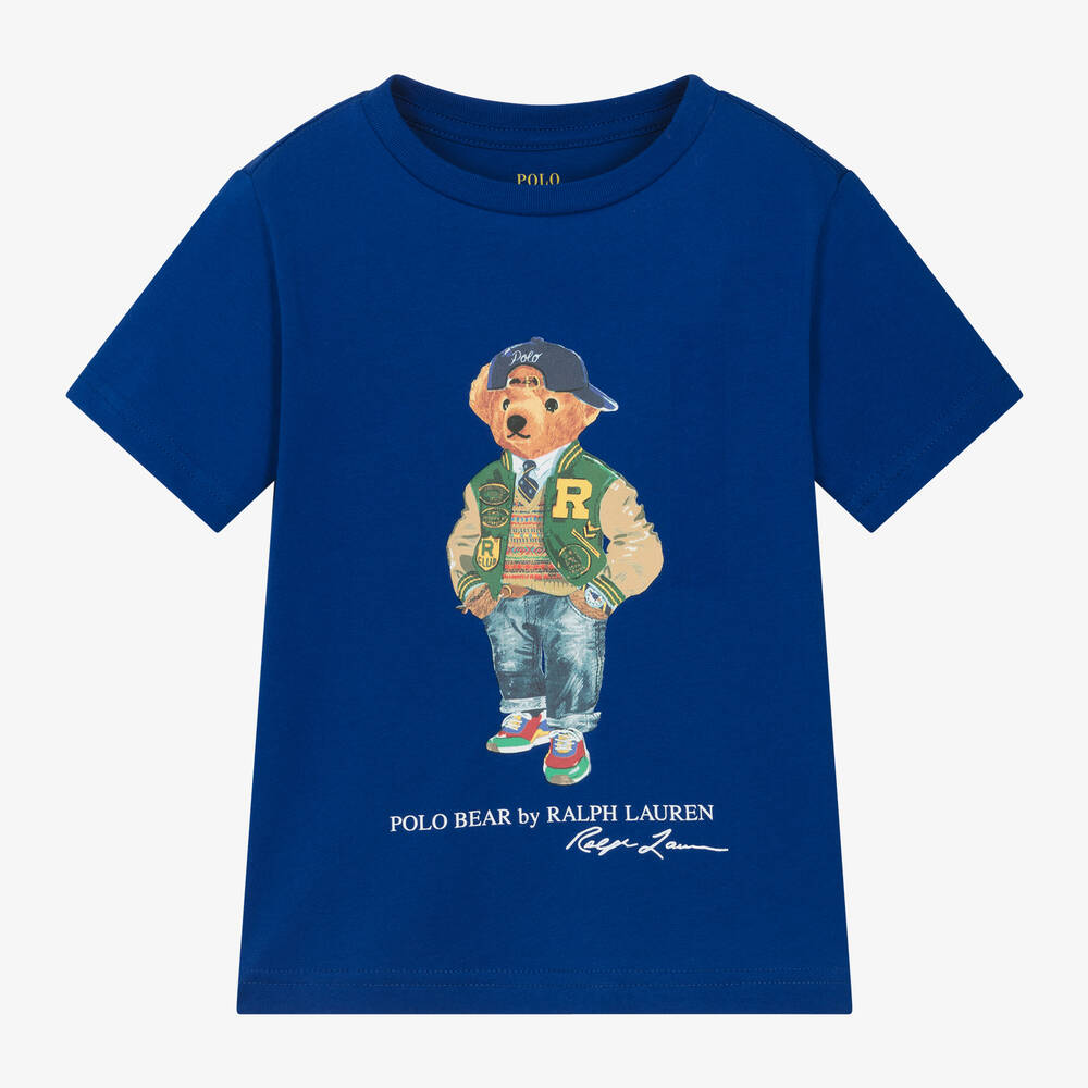 Ralph Lauren - Boys Royal Blue Cotton T-Shirt | Childrensalon