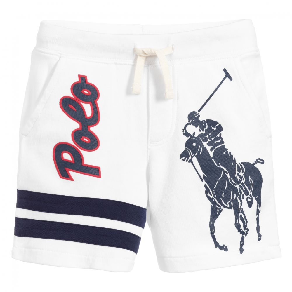Polo Ralph Lauren Kids' Boys White Logo Shorts