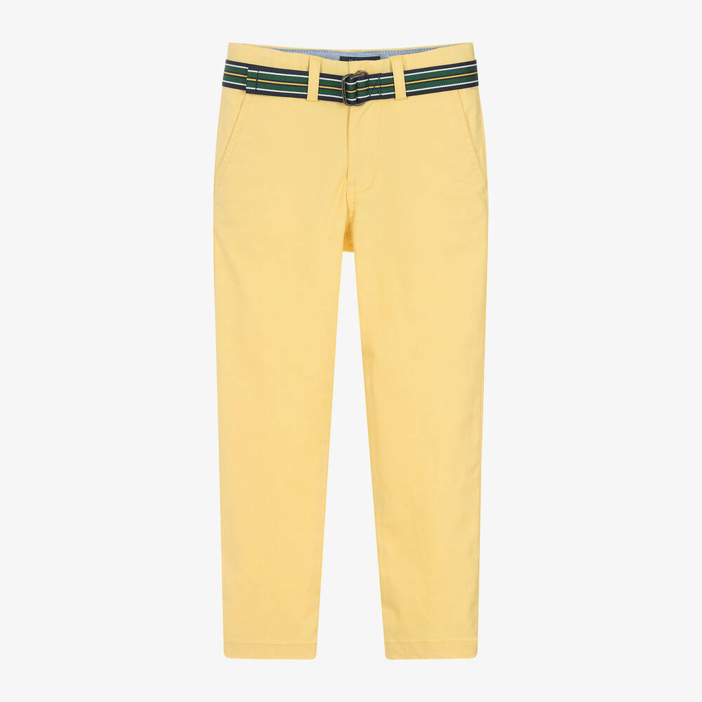 Ralph Lauren - Boys Yellow Cotton Chino Trousers | Childrensalon