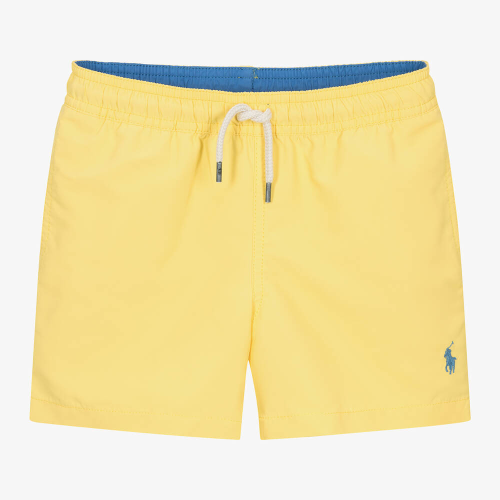 Ralph Lauren - Boys Yellow Pony Swim Shorts | Childrensalon