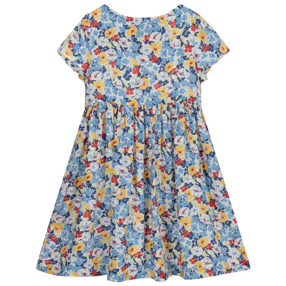 Polo Ralph Lauren - Girls Blue Floral Dress | Childrensalon
