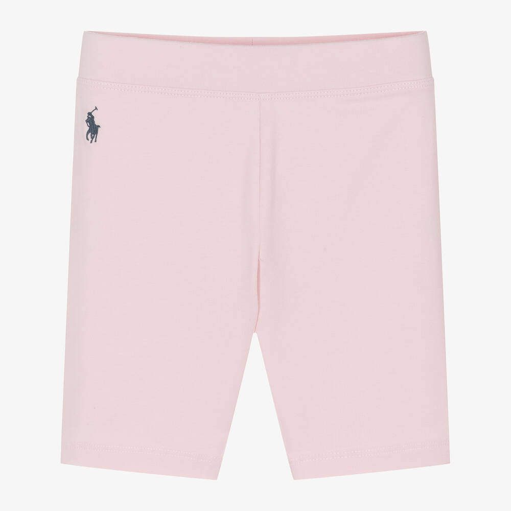 Ralph Lauren Kids' Girls Pink Cotton Cycling Shorts