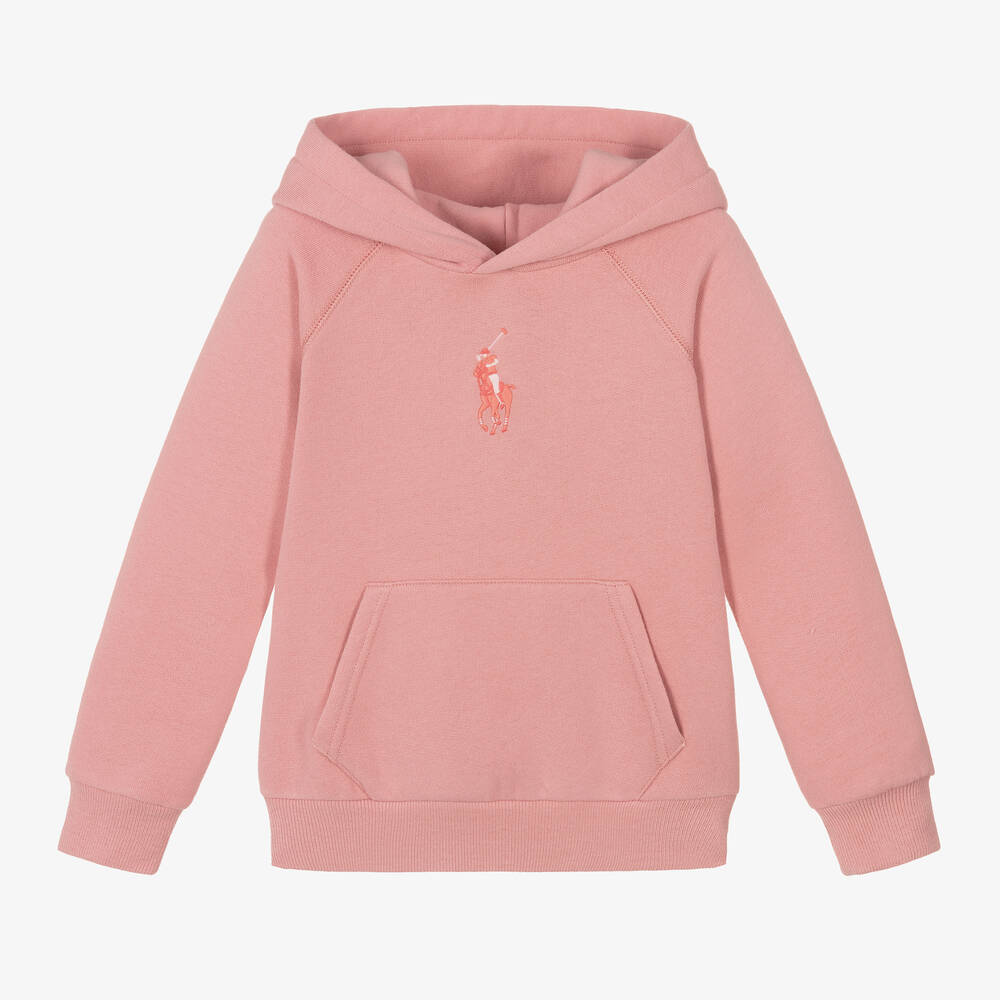 Ralph Lauren - Girls Pink Hoodie | Childrensalon