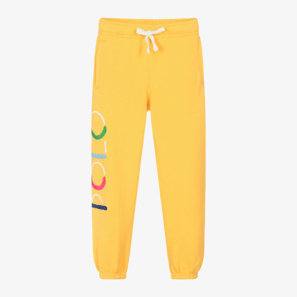 Ralph Lauren - Girls Yellow Jersey Joggers | Childrensalon