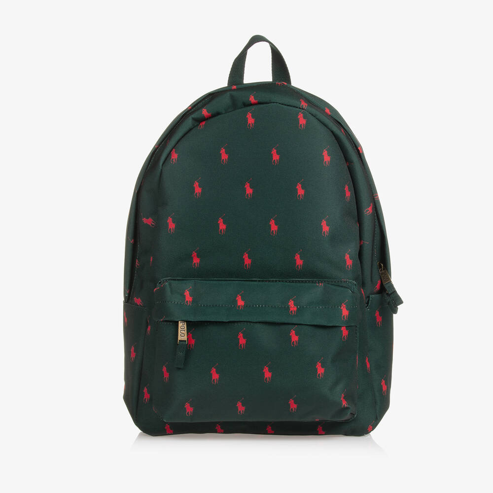 Ralph Lauren - Green Canvas Backpack (44cm) | Childrensalon