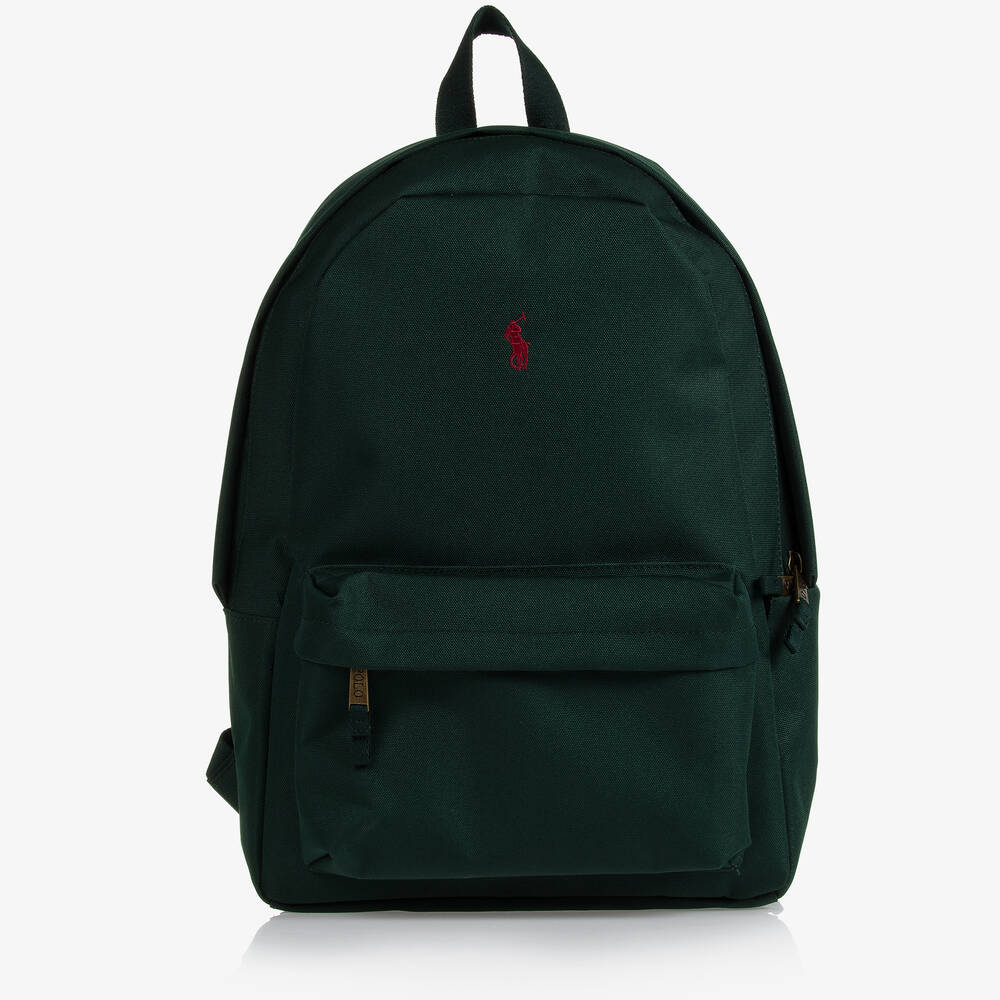 Ralph Lauren - Green Canvas Backpack (45cm) | Childrensalon