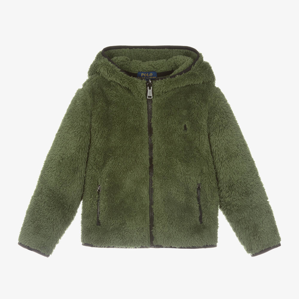 Ralph Lauren - Green P-Layer 2 Teddy Fleece Jacket | Childrensalon