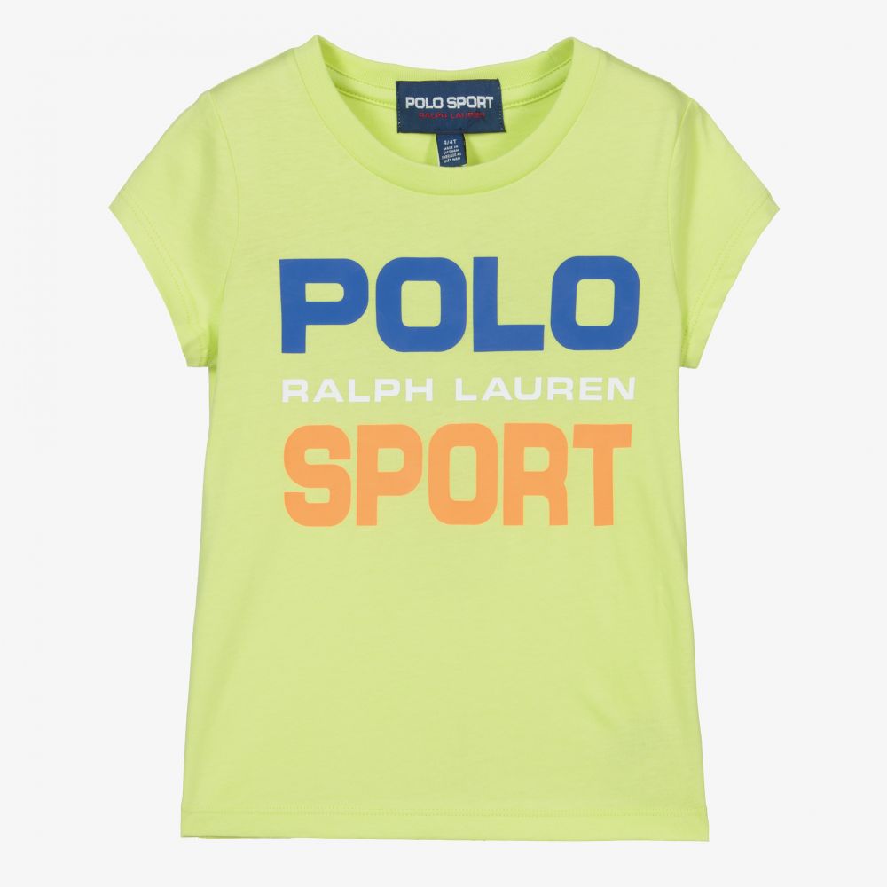 Polo Ralph Lauren Babies' Girls Green Polo Sport T-shirt