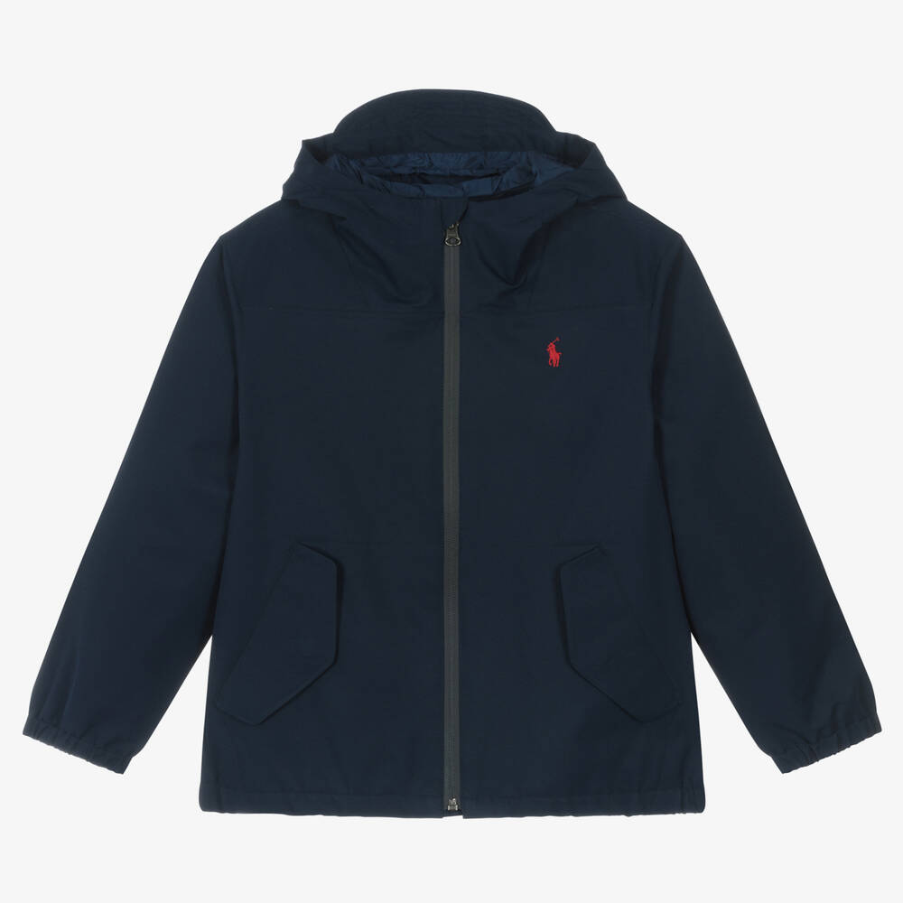 Ralph Lauren - Navy Blue Hooded Jacket | Childrensalon