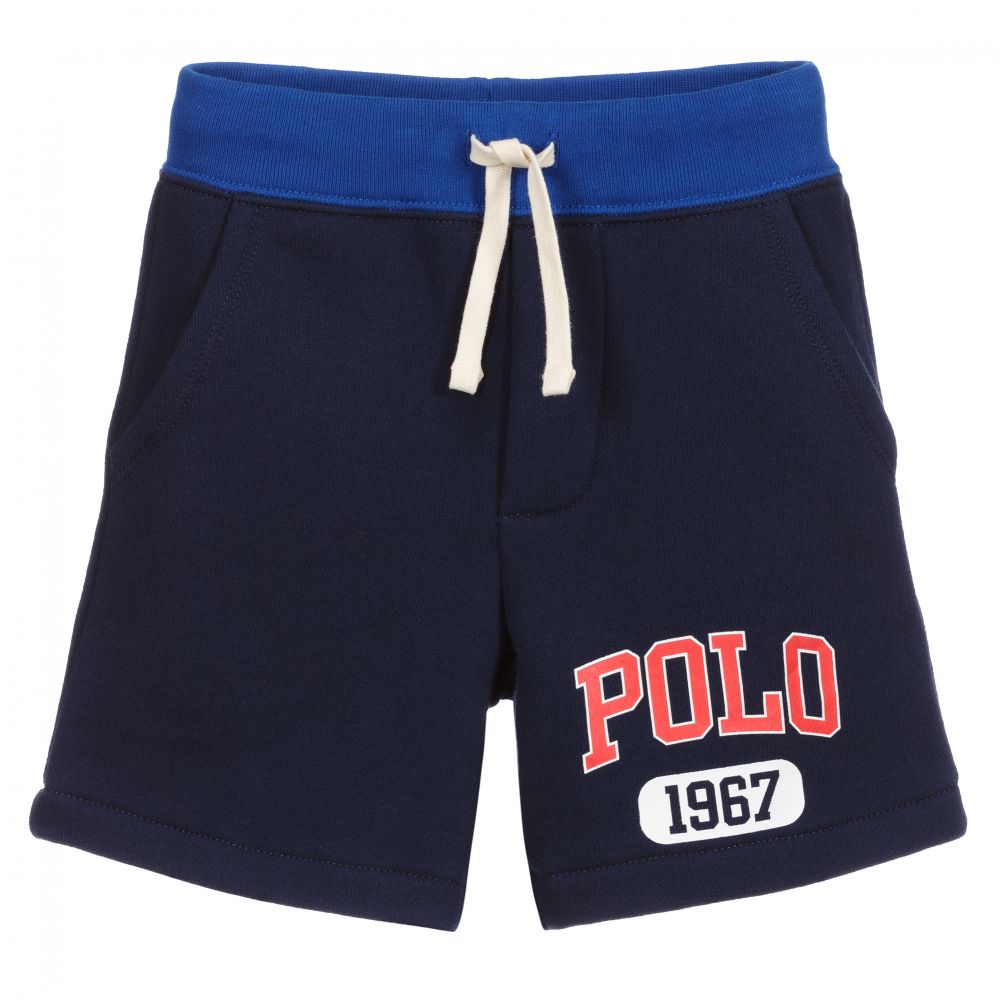 Polo Ralph Lauren Babies' Boys Navy Blue Jersey Logo Shorts