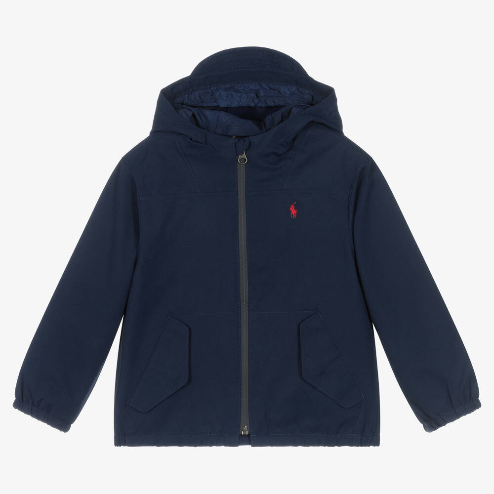 Ralph Lauren - Navy Blue P-Layer 1 Hooded Jacket | Childrensalon