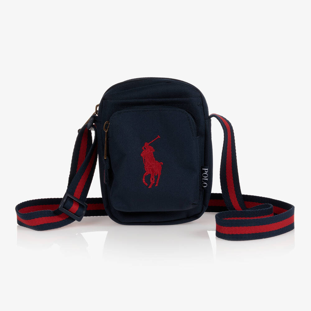 Ralph Lauren - Navy Blue Pony Messenger Bag (19cm) | Childrensalon