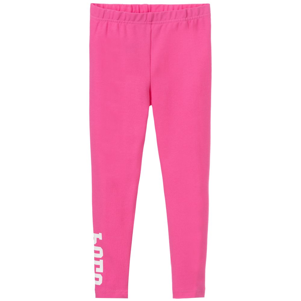 Polo Ralph Lauren Babies' Girls Pink Cotton Logo Leggings
