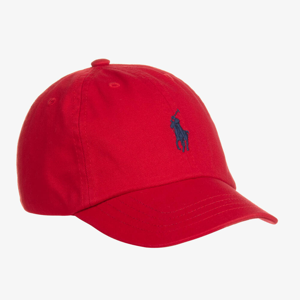 Ralph Lauren - Red Cotton Pony Logo Cap | Childrensalon