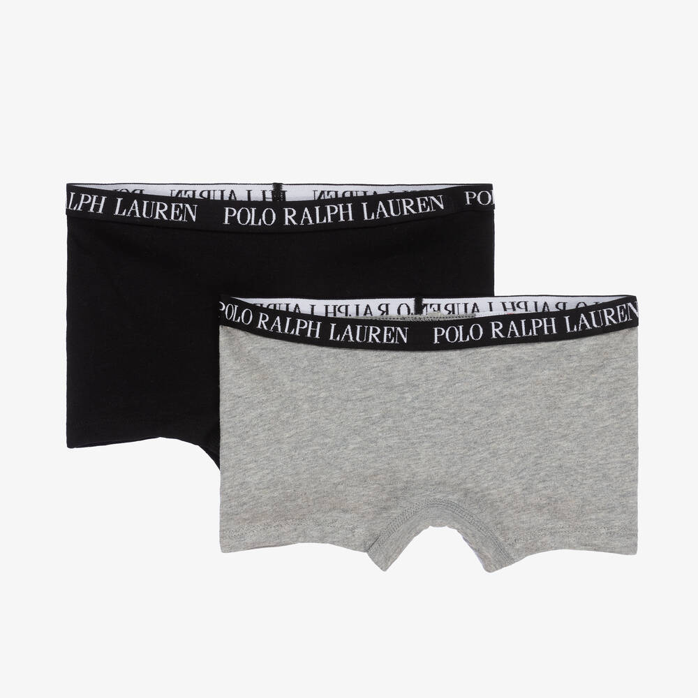 Ralph Lauren - سروال داخلي قطن جيرسي لون أسود ورمادي (عدد 2) | Childrensalon