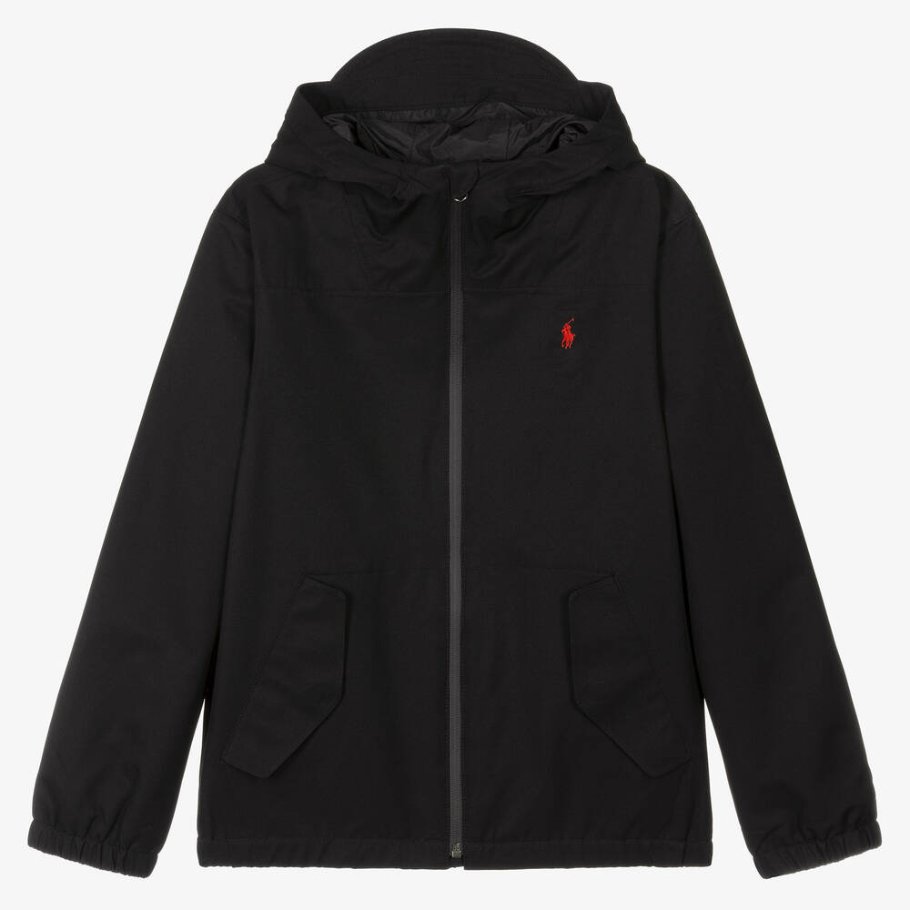 Ralph Lauren - Черная куртка с капюшоном | Childrensalon