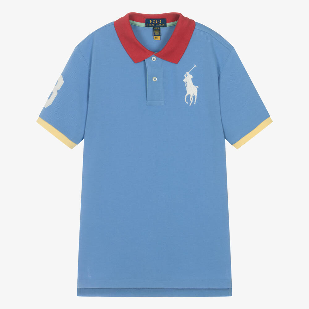 Ralph Lauren Teen Boys Blue Cotton Polo Shirt