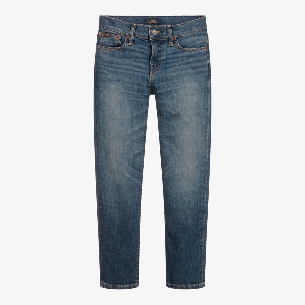 Ralph Lauren - Teen Boys Blue Slim Fit Denim Jeans | Childrensalon