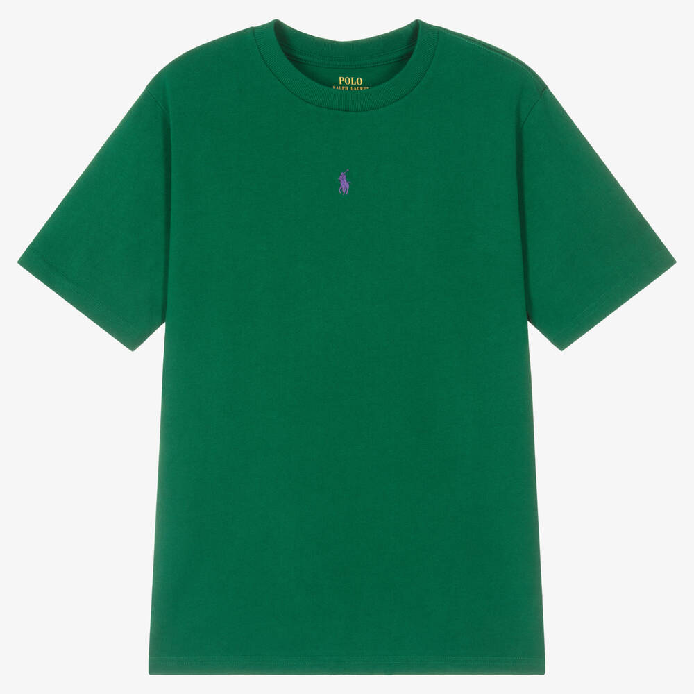 Ralph Lauren Teen Boys Green Cotton T-shirt