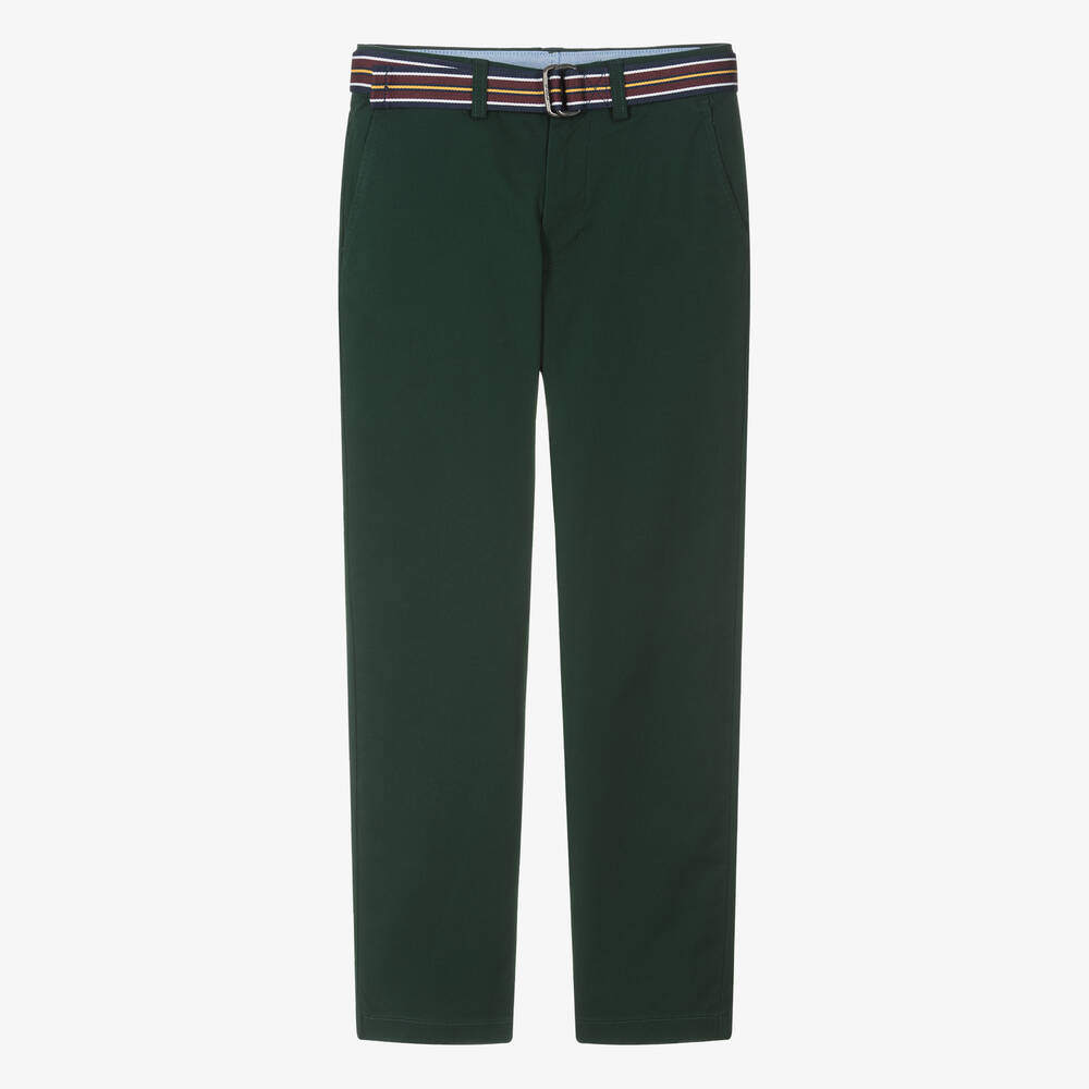 Ralph Lauren Teen Boys Green Skinny Fit Chino Trousers