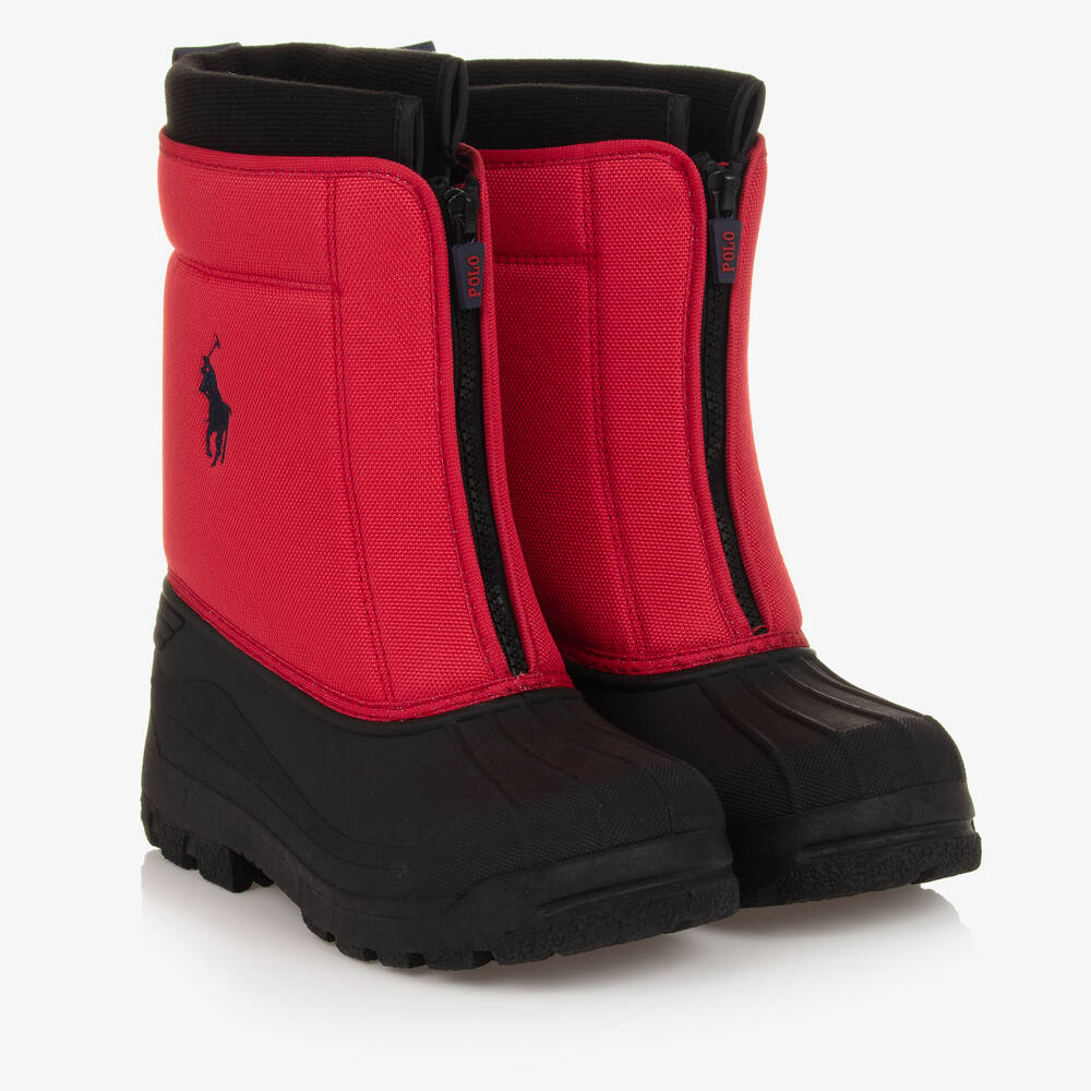 Polo Ralph Lauren - Teen Boys Red & Black Snow Boots | Childrensalon