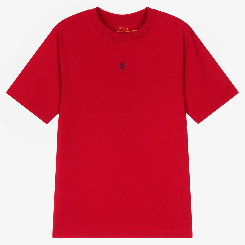 Ralph Lauren Teen Boys Red Cotton T-shirt