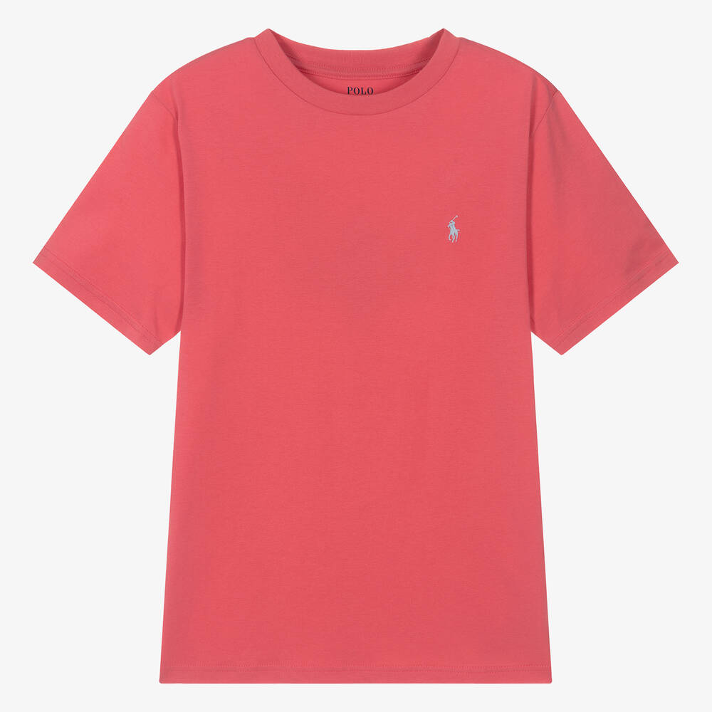 Ralph Lauren - Teen Boys Red Cotton T-Shirt | Childrensalon