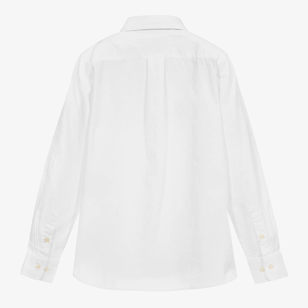 Polo Ralph Lauren - Teen Boys White Cotton Logo Shirt | Childrensalon