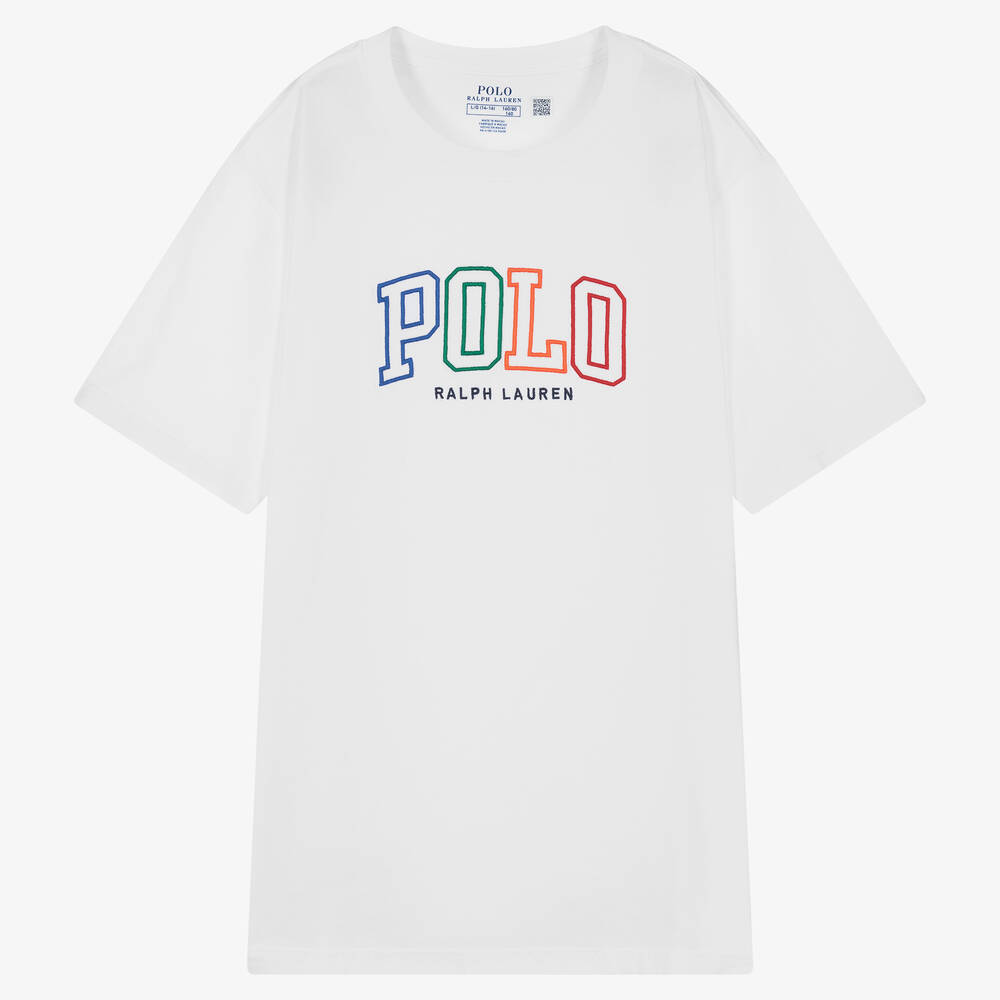 Polo Ralph Lauren - Polo blanc en coton ado garçon | Childrensalon