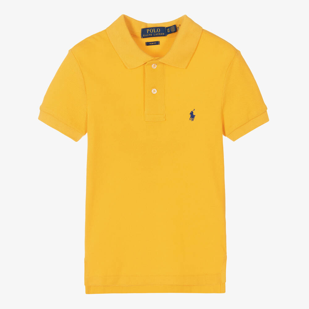 Ralph Lauren - Polo jaune en piqué de coton ado garçon | Childrensalon