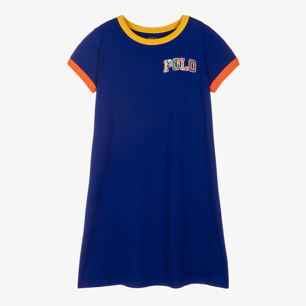 Polo Ralph Lauren Teen Girls Blue Cotton Dress