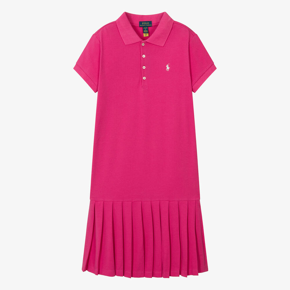 Ralph Lauren - Розовое платье поло из хлопка для подростков | Childrensalon