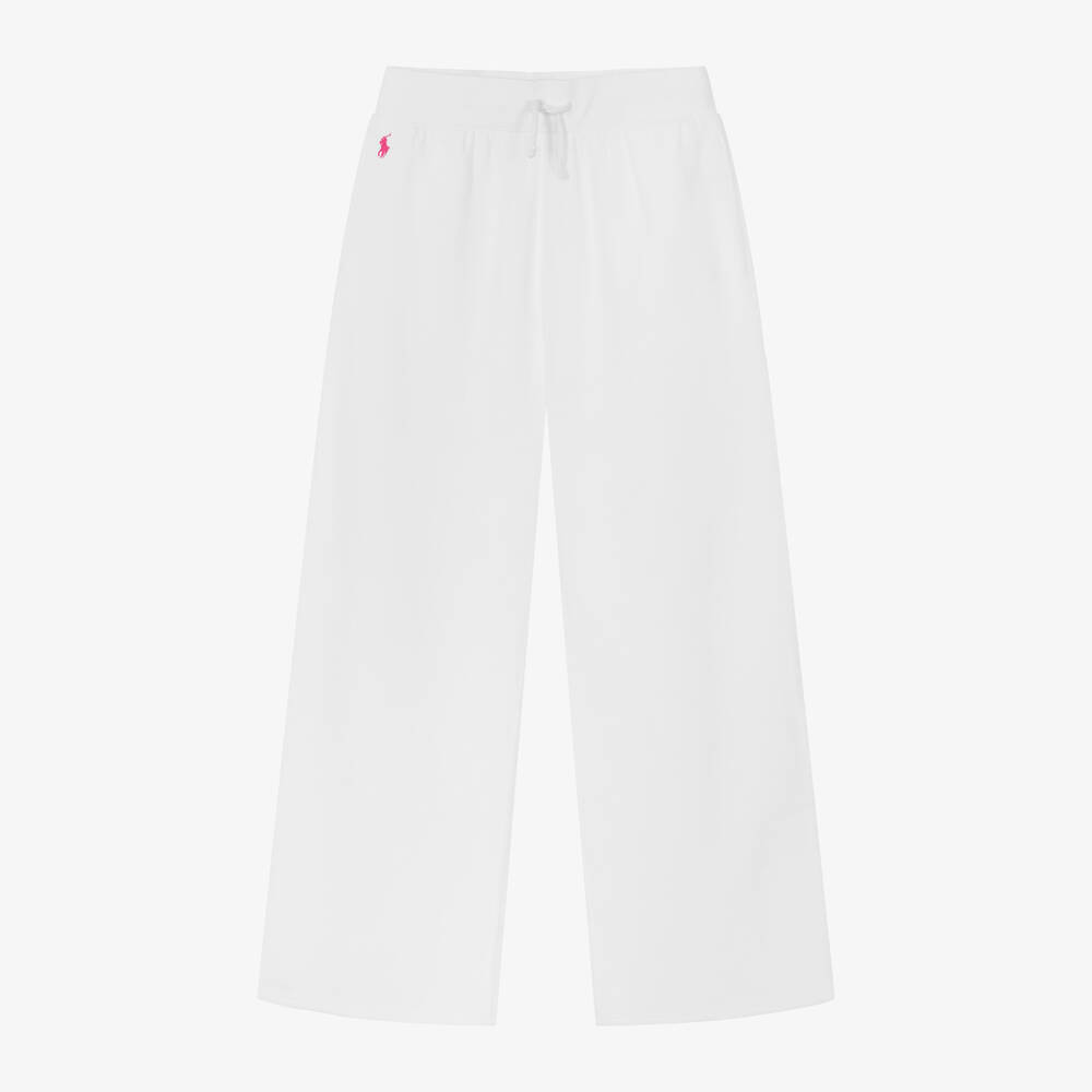 Ralph Lauren - Pantalon de jogging blanc en coton ado | Childrensalon