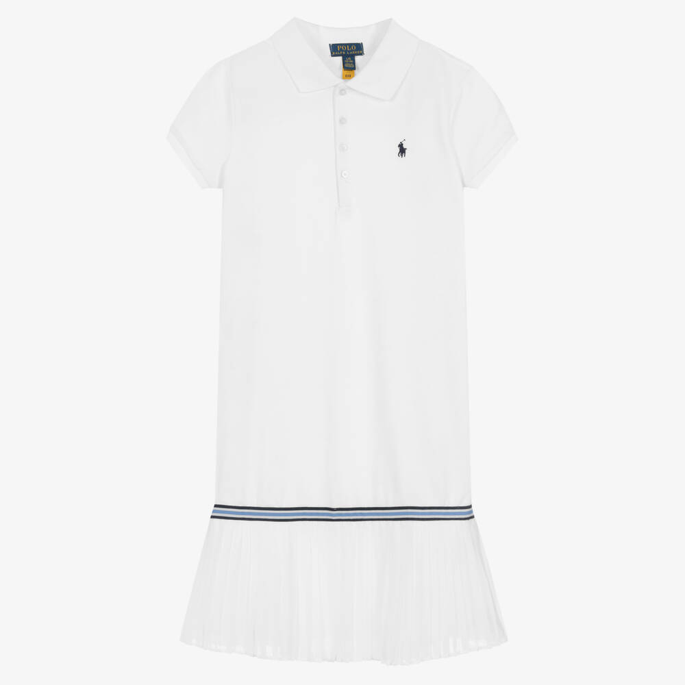 Polo Ralph Lauren Teen Girls White Logo Polo Dress | ModeSens