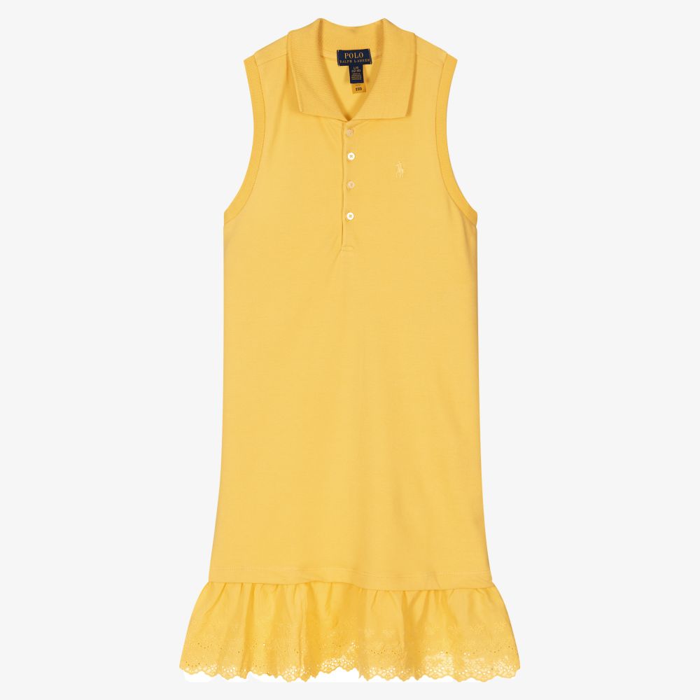 Polo Ralph Lauren Teen Girls Yellow Cotton Dress
