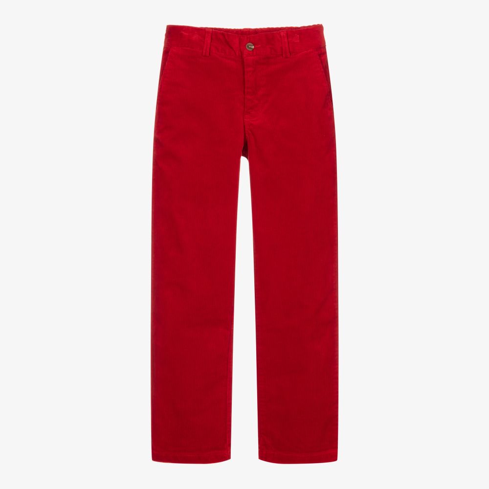 Polo Ralph Lauren Boys Teen Red Corduroy Trousers