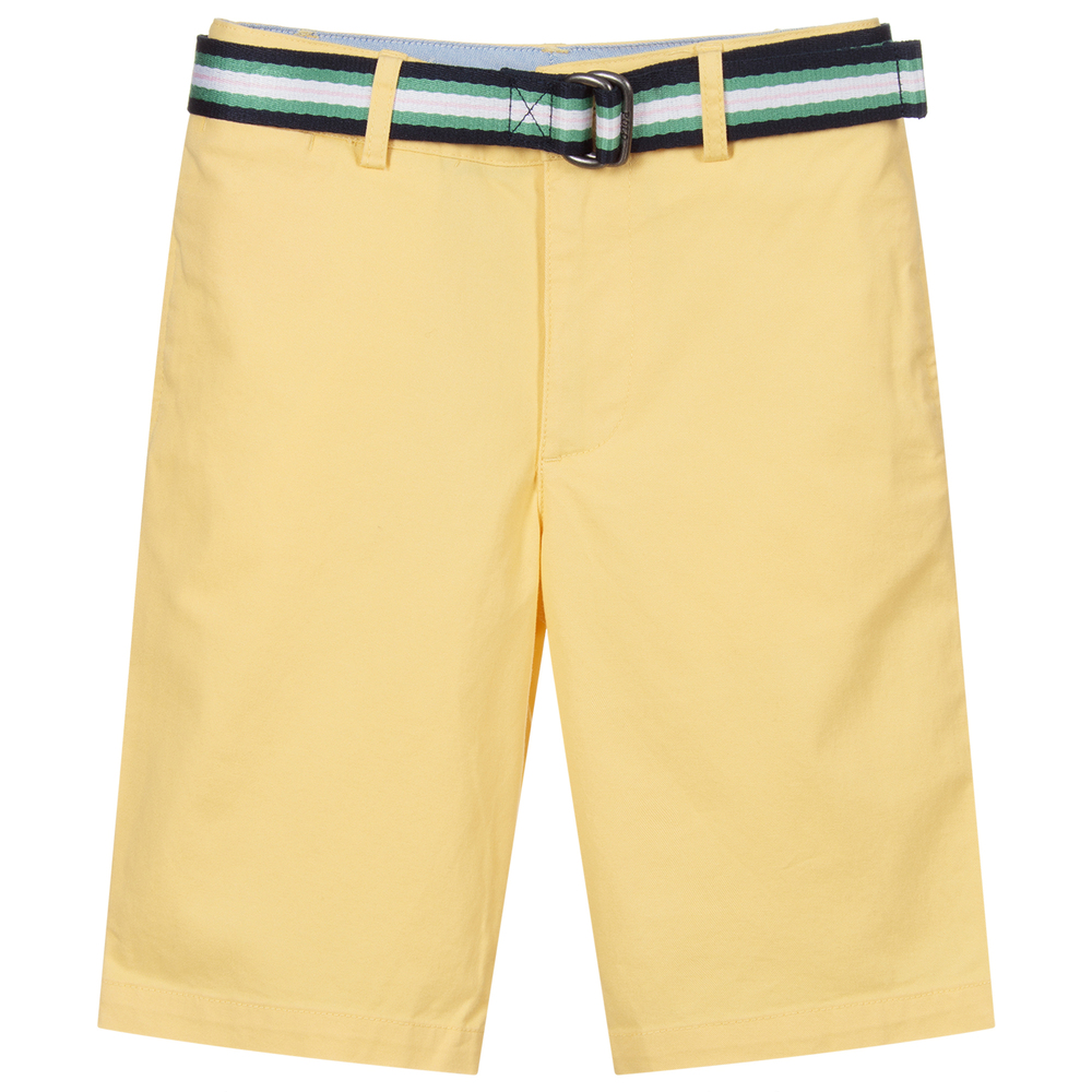 Polo Ralph Lauren Babies' Boys Yellow Cotton Bermuda Shorts